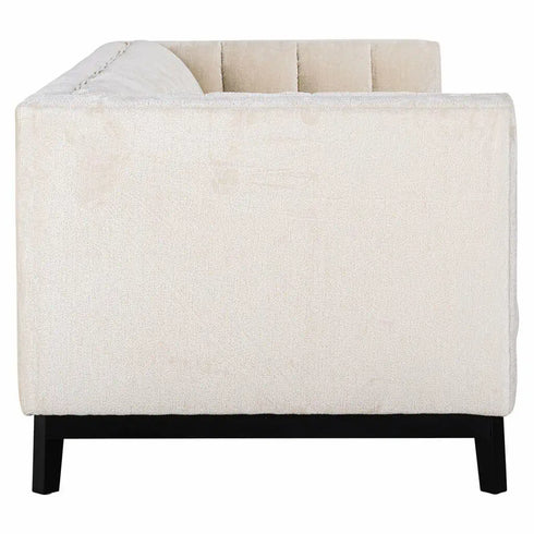 White Chenille 3 Seater Sofa